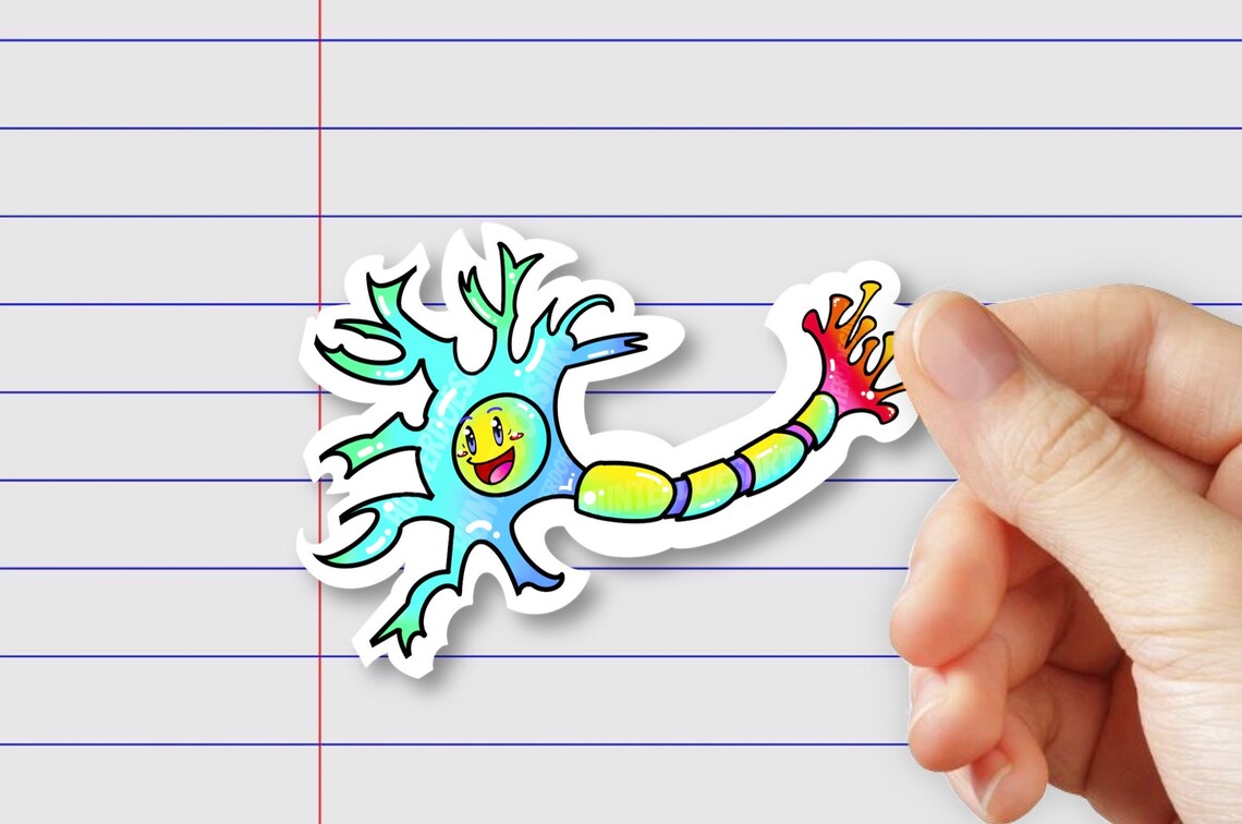 Happy Neuron Cell Sticker Gift for Feminist Science Pre Etsy