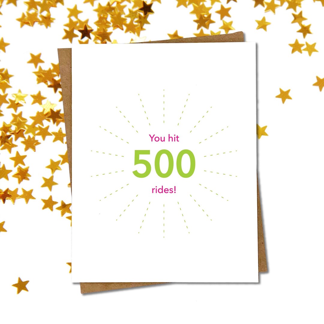 500 Rides | You Hit 500 Rides | Spin Cards | Peloton Fans ...