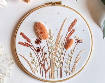 Wildflower Meadow Embroidery Kit • 7" Hoop • Floral and Nature DIY Craft Kit • Thoughtful Gift for Her