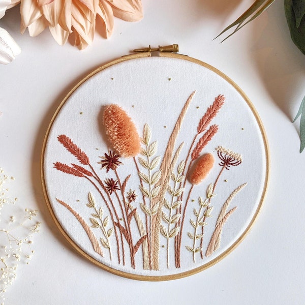 Wildflower Meadow Embroidery Kit • 7" Hoop • Floral and Nature DIY Craft Kit • Thoughtful Gift for Her
