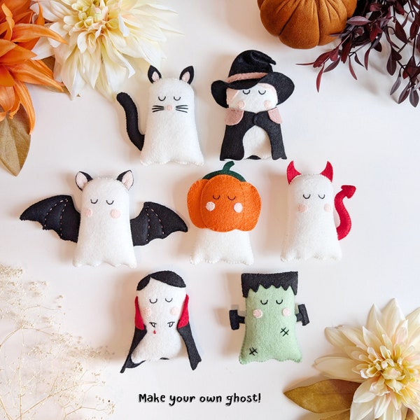 Ghost Party Felt Decoration Kit: DIY Halloween Costume Ghosts