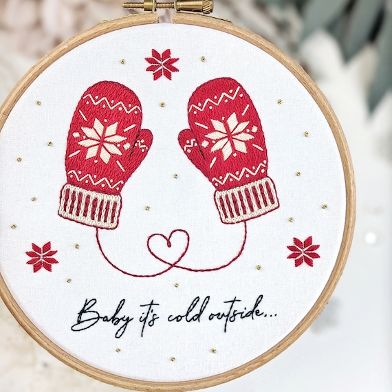Christmas Embroidery Kit, Winter Embroidery Pattern, Beginner embroidery  kit, Botanical embroidery pattern, DIY craft kit, Christmas xstitch — I  Heart Stitch Art: Beginner Embroidery Kits + Patterns