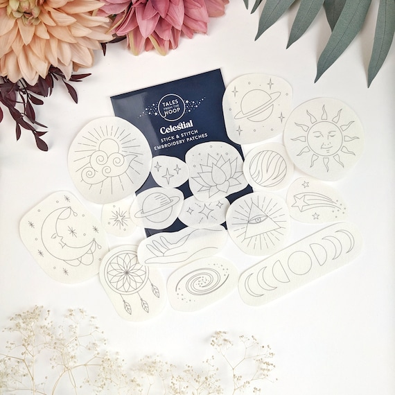 Celestial Embroidery Pattern Transfers Set Of 10 Reusable Ironon Designs 656f3778b591ed67dd3ddb26