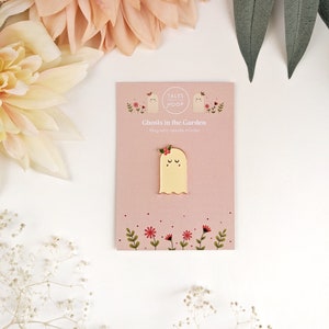 Ghosts in the Garden Magnetic Needle Minder • Rose Gold • Cute Kawaii Floral Ghost Theme • Embroidery Accessory