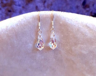 Orecchini A Lobo In Argento Sterling Con Cristalli Zircondia – Effetto Aurora Borealis – Gioielli Eleganti Per Donna - 4