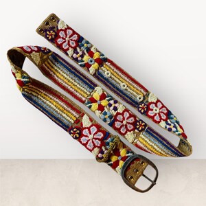 rainbow crystals vintage glamorous bohemian ethnic belt