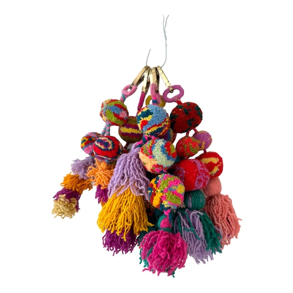 Handmade Colorful Pompons/Tassle/Bag Tassle/Ornament/Keychain - Bright Colors