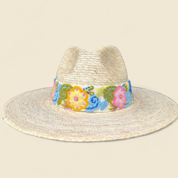 Handmade Palm Fedora Hat, Wide Brim Hat, Summer , Straw Hat  display picture 1