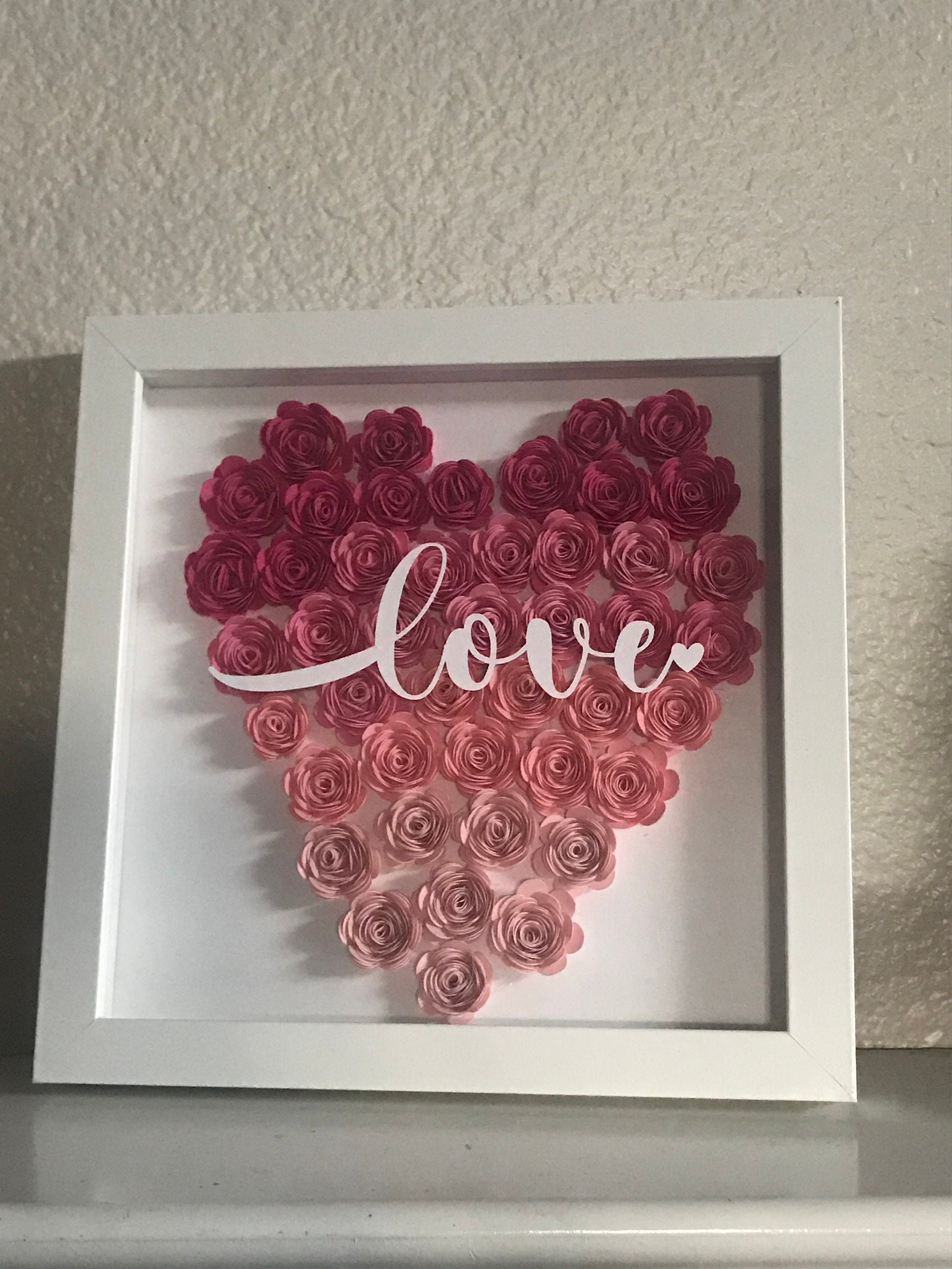 Shadow Box Hearts Etsy