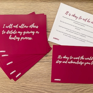 Deuil : affirmations bouleversantes sur le deuil et la perte (10 cartes sans cadre incluses)