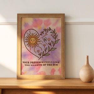 Dorm Room Art | Manifestation Print | New Age Art | Meditation | Hippie Artwork - 8X10 - Warmth of the Sun