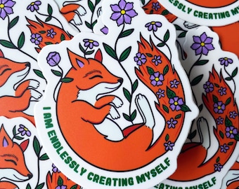 Set of 2 Fox Stickers | Boho Sticker | Boho Art  | Spiritual | Inspirational | Waterproof