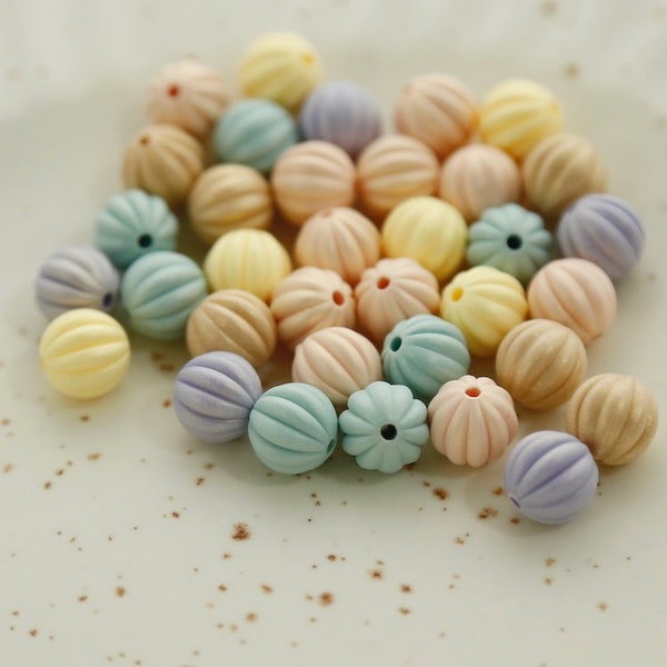 Macaron Couleur Citrouille Perles Charmes 10Pc | Fournitures de bricolage Boucles d’oreilles faites à la main Collier Bracelet Bague Accessoires Matériel Découvertes | Kit de bricolage