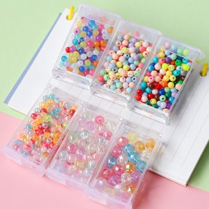 Mixed Colour Acrylic Beads (10g) | Colourful Spacer Beads for DIY Jewellery Making, Kids Craft, Necklaces, Bracelets, Beading Supplies