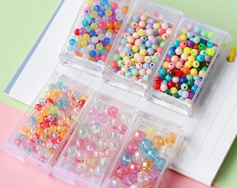 Mixed Colour Acrylic Beads (10g) | Colourful Spacer Beads for DIY Jewellery Making, Kids Craft, Necklaces, Bracelets, Beading Supplies
