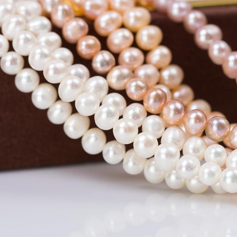 DIY Kit 5.5-6mm Freshwater Pearl Button Shape 10Pc High Quality DIY Supplies Handmade Earrings Necklace Bracelet Material Findings