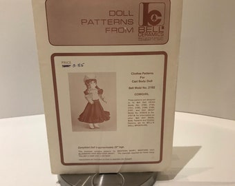 Bell Ceramics Doll Clothes Pattern for Cast Body Doll Bell Mold No 2192 Cowgirl