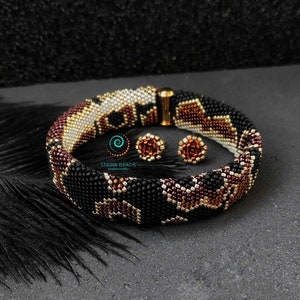 Ball python bracelet Bead snake bracelet Snake bracelet Python bracelet