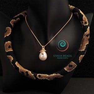 Collar de pitón bola con cuentas, gargantilla de serpiente con cuentas