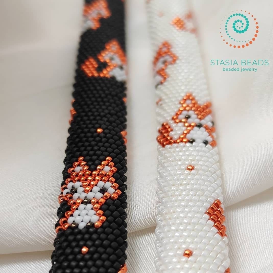 Fox bracelet Fox bead crochet bracelet Fox beadwork bracelet Etsy