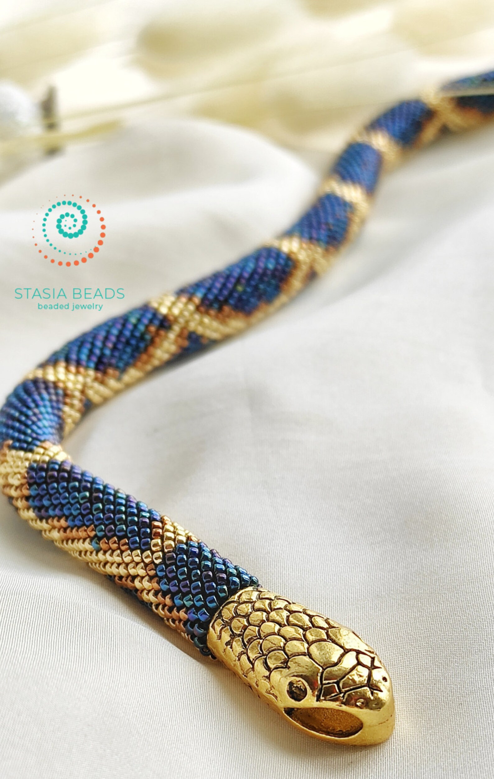 Snake Necklace Snake Bracelet Bead Snake Necklace Snake Bead Etsy