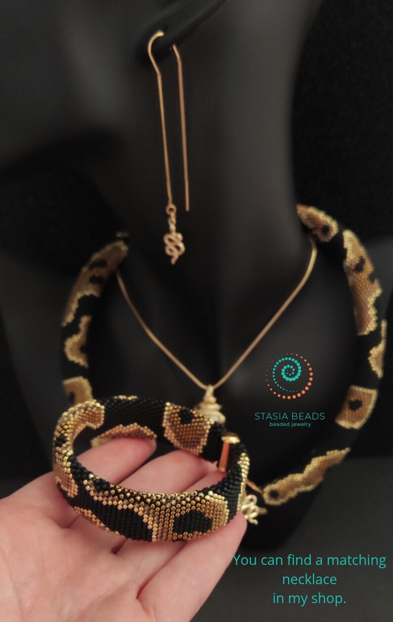 Ball python bracelet, Beaded snake bracelet image 13