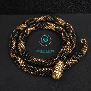 緑蛇のネックレス、蛇のチョーカー、トカゲの飼い主への贈り物