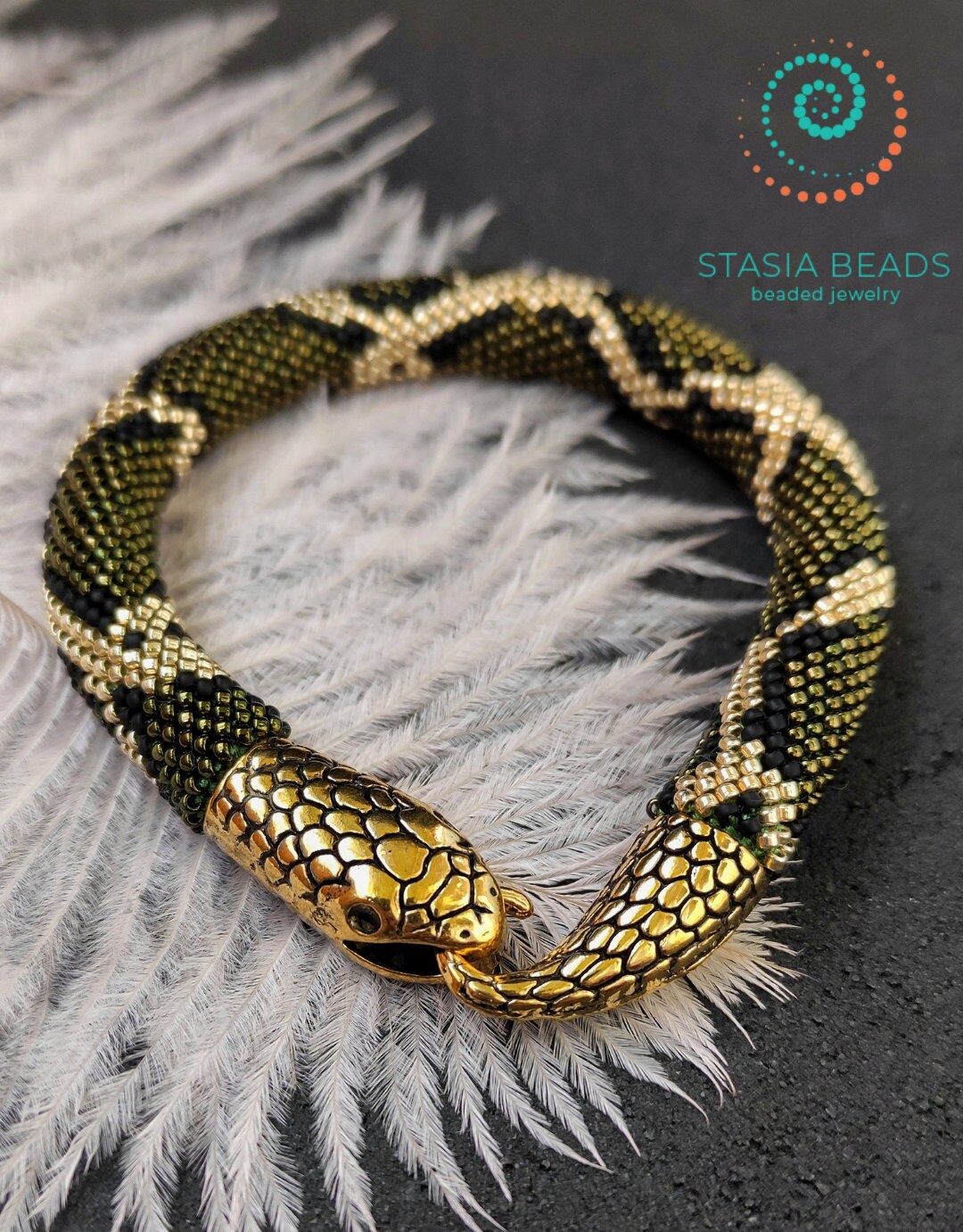 Snake bead bracelet clearance