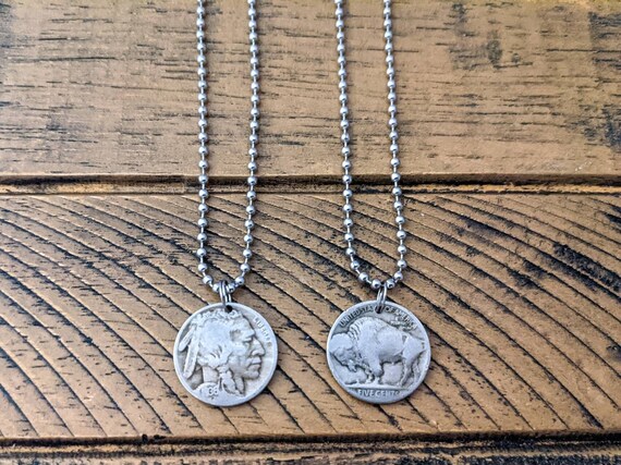 Buffalo Nickel Necklace Indian Head 