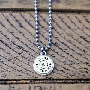 Bullet Accessory, Casing Necklace, Silver Bullet, Badass Jewelry 