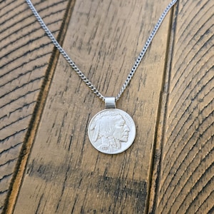 Buffalo Nickel Necklace: Vintage Indian Head Coin Pendant