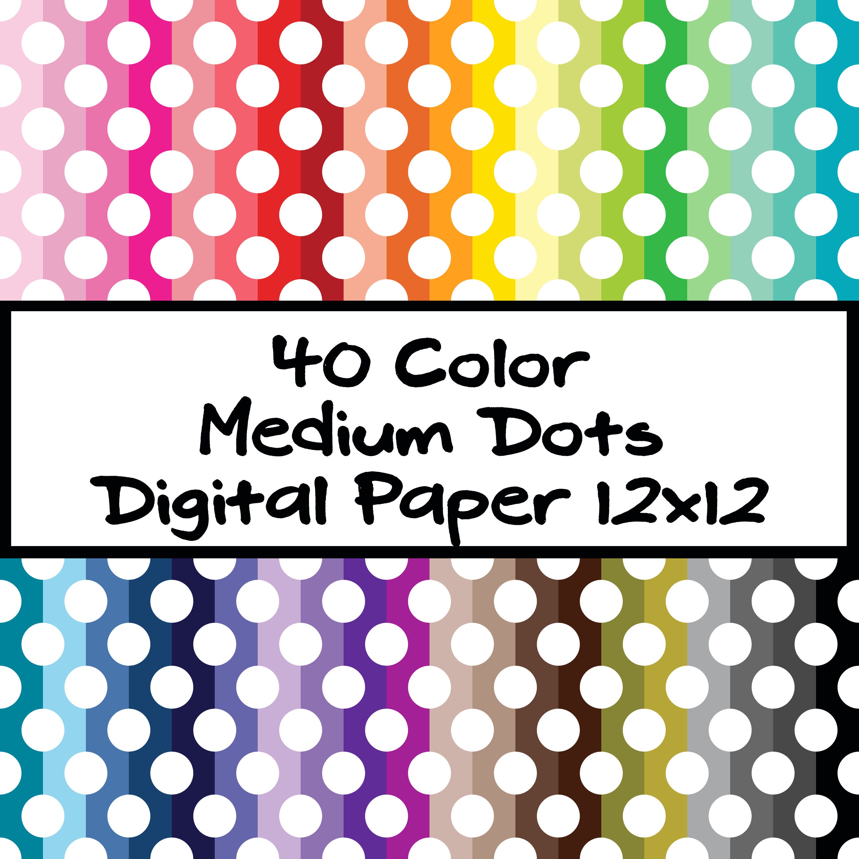 Poka Dots Digital Paper Pack Bundle Digital Scrapbook Paper Commercial ...
