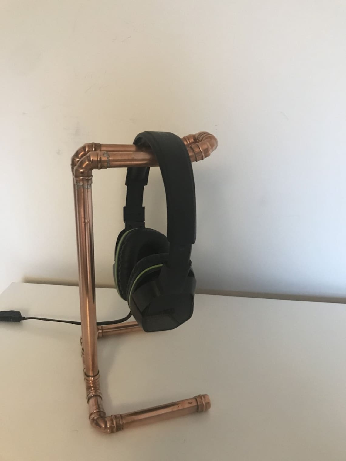 Industrial Copper Pipe Headphone Stand Etsy