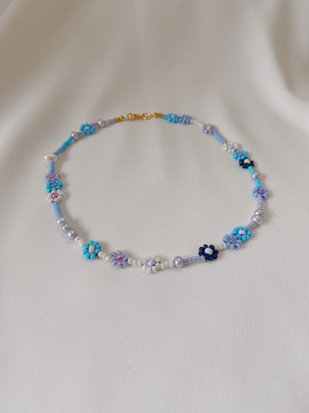 Daisy Necklace Seed Bead Daisy Necklace Daisy Necklace Etsy
