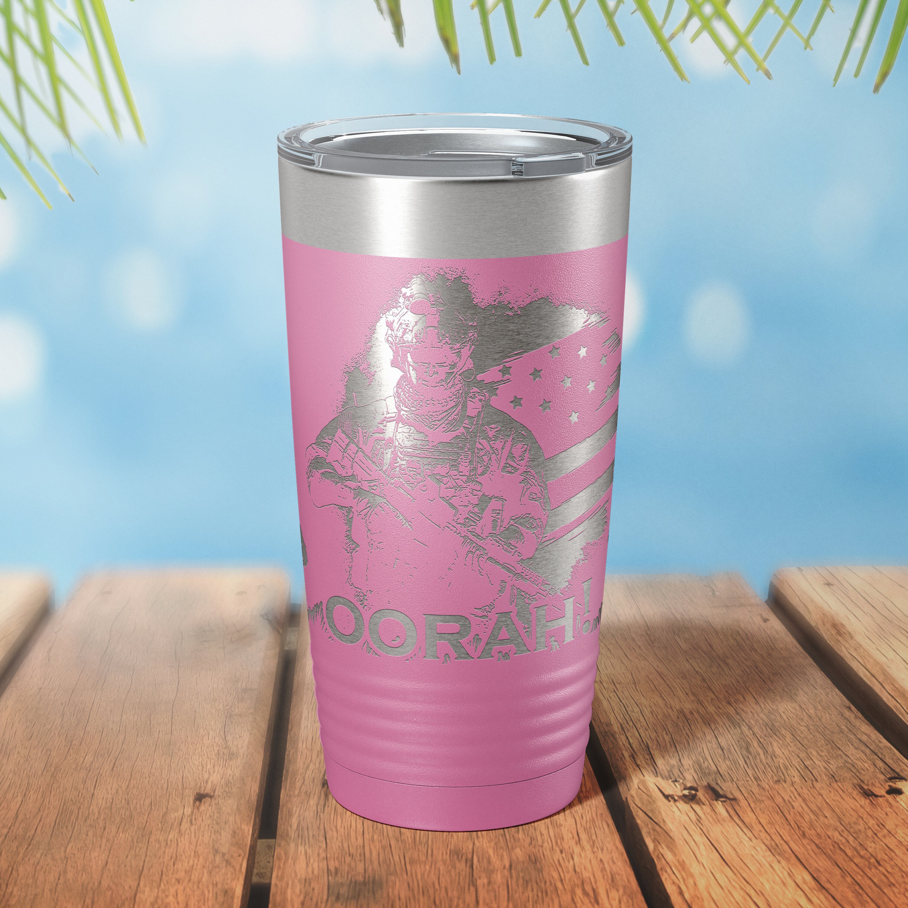 Marine Wrapped Tumbler Laser Engraved Tumbler Personalized Etsy