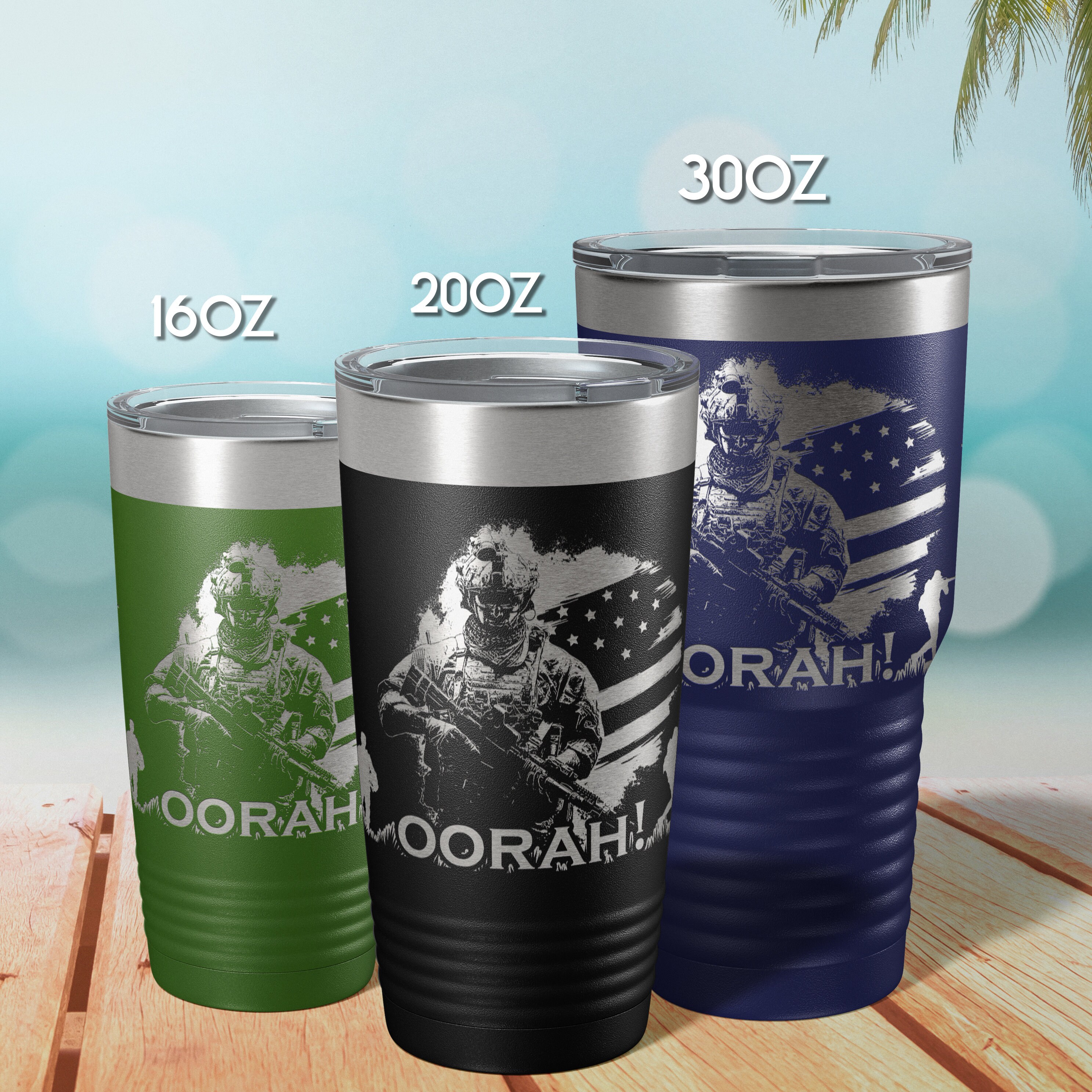 Marine Wrapped Tumbler Laser Engraved Tumbler Personalized Etsy