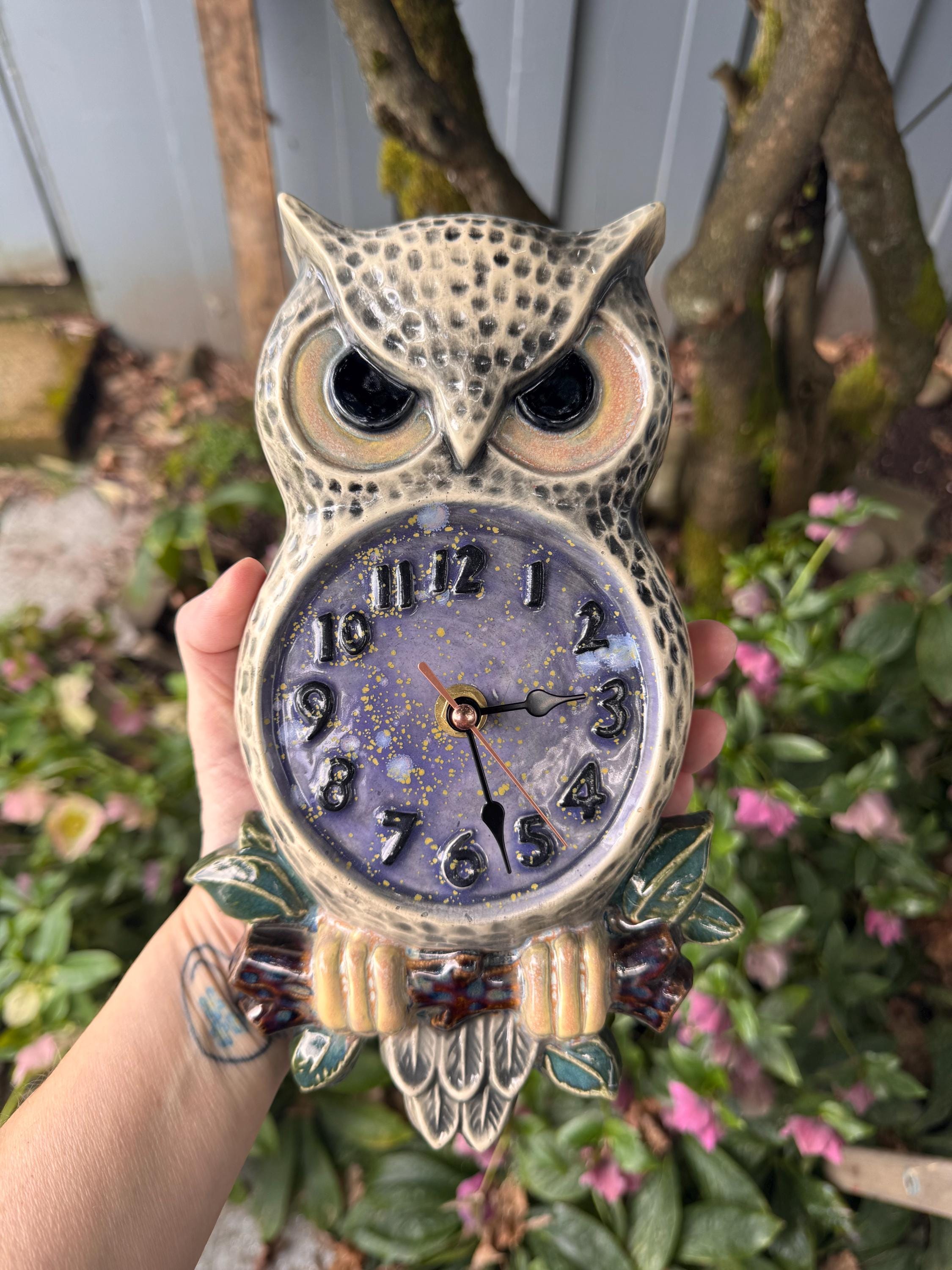 Spooky Owl Wall Clock