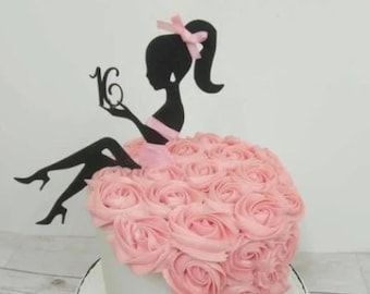 DESCARGA DIGITAL- Archivo digital de cola de caballo de dos piezas de dama cake topper