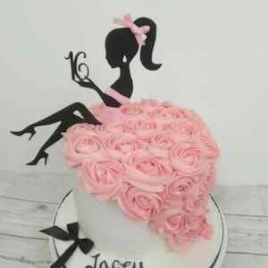 DIGITAL DOWNLOAD- Two piece lady cake topper ponytail digital file