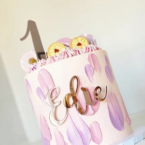 Acrylic Number Topper & Name Charm