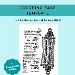 Coloring Page Template Printable