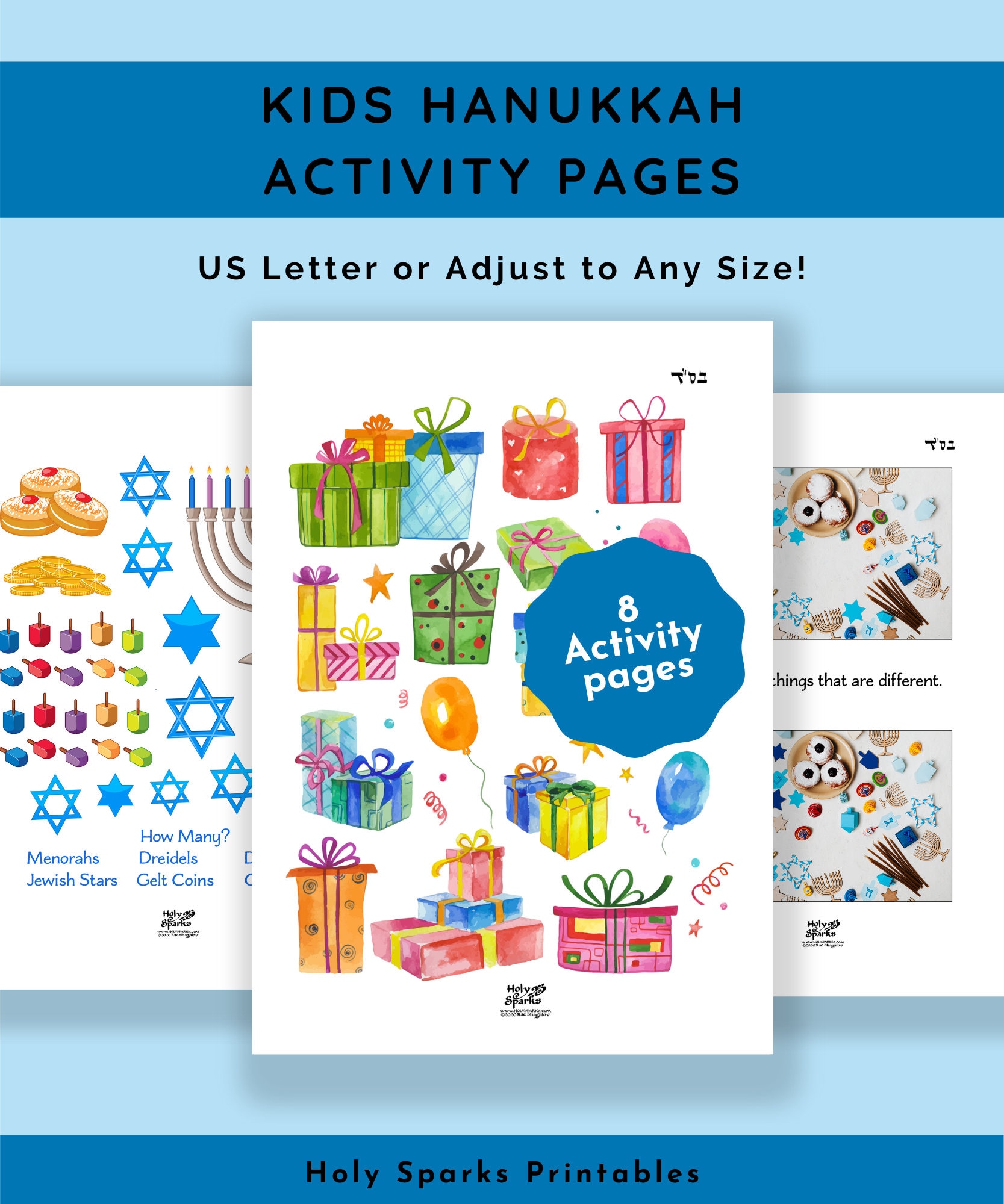 Hanukkah Kids Activity Page Printable - Etsy UK