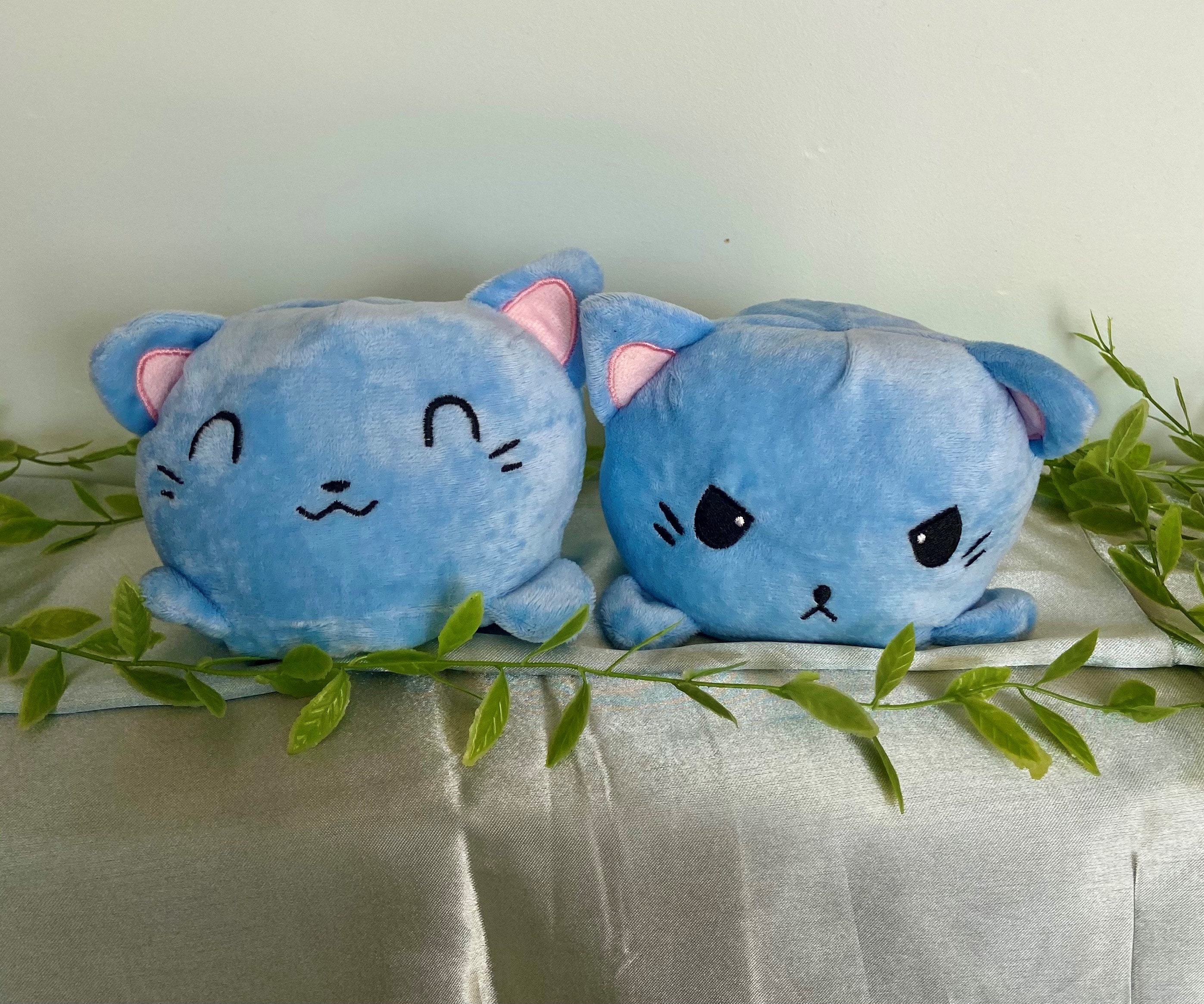 Plush Reversible Cat Toy Cute and soft Happy and sad | Etsy