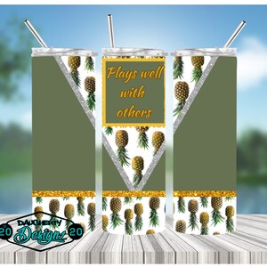 Pineapple Me 20oz Tumbler Design/DIGITAL DOWNLOAD