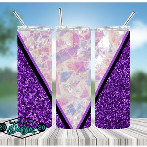 Purple Glass 20oz Tumbler Sublimation Design/DIGITAL DOWNLOAD PNG