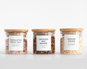 Minimalist spice labels sale