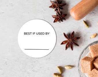 Expiration Date Labels: 1" Round Removable Pantry Stickers