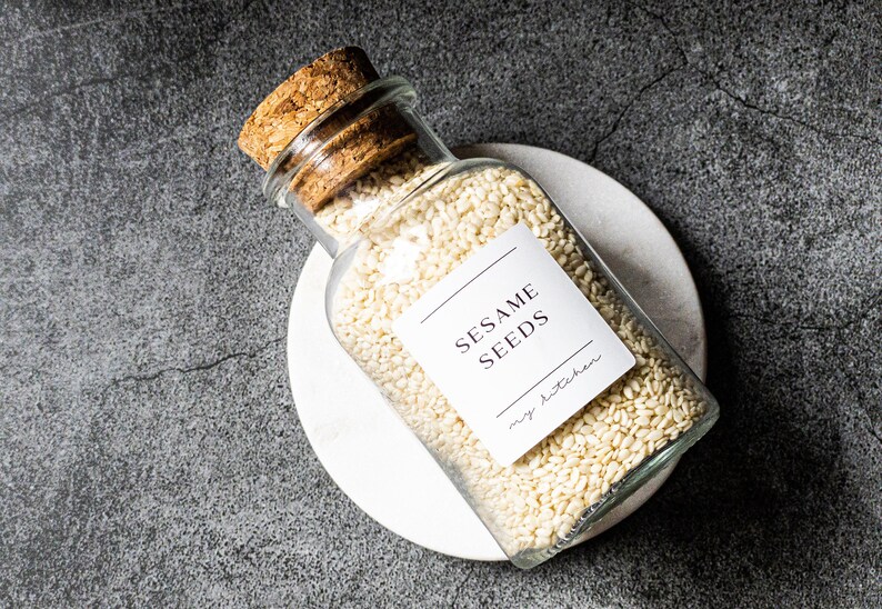 Spice Labels for Kitchen Organizing \u2022 Water Resistant \u2022 Custom labels and personalization available \u2022 Farmhouse \u2022 1.5/'/'x1.5/'/'