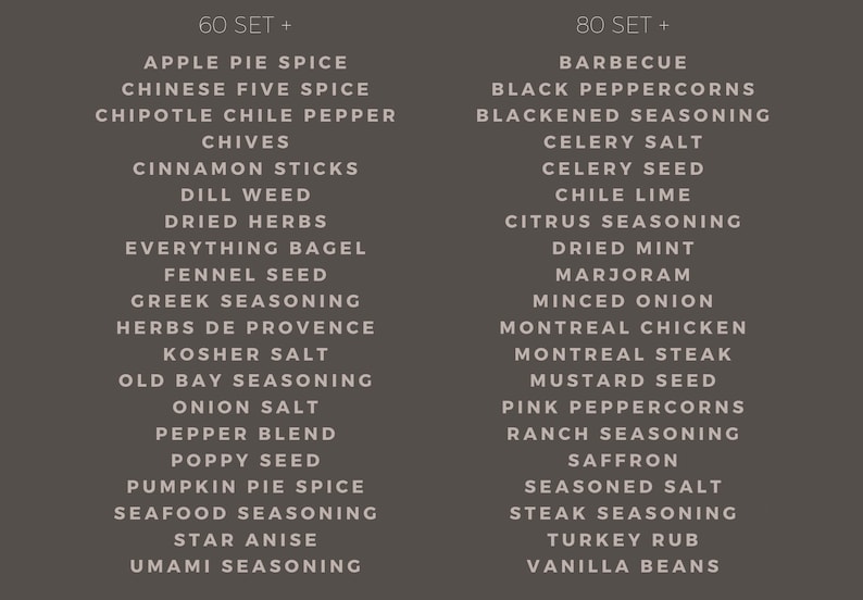 Spice Labels for Kitchen Organizing \u2022 Water Resistant \u2022 Custom labels and personalization available \u2022 Farmhouse \u2022 1.5/'/'x1.5/'/'