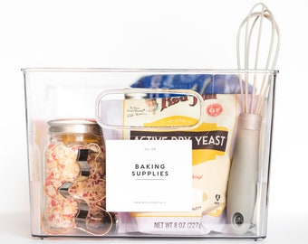 Minimalist Pantry Bin Labels: Home Organization Set